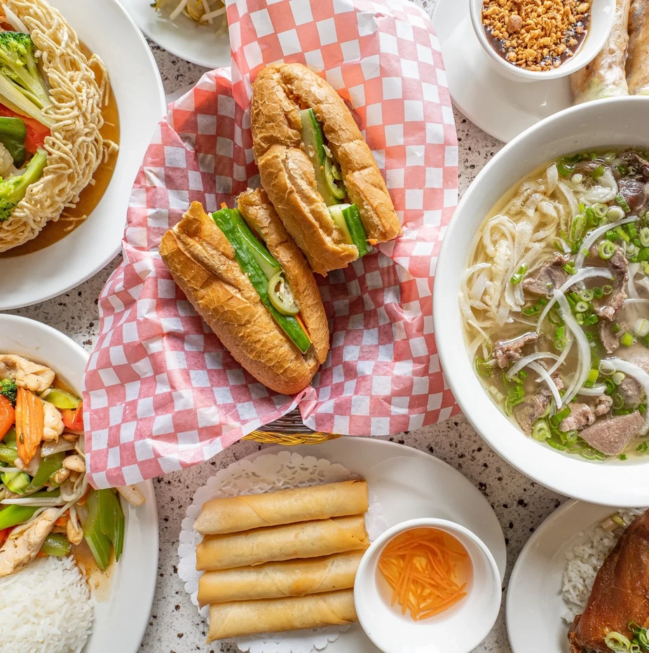 Vietnamese meal served in the dining room at Saigon Royal Restaurant in Douglasdale, Calgary