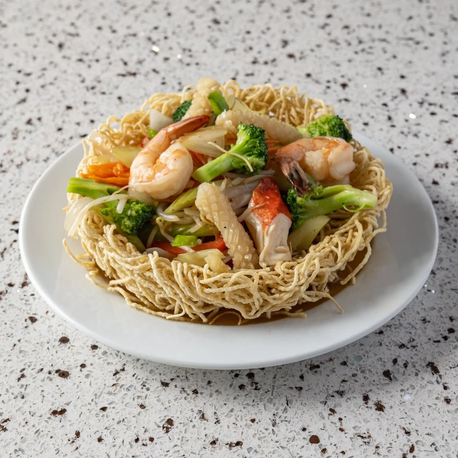 Vietnamese stir-fried noodles with vegetables at Saigon Royal in southeast Calgary